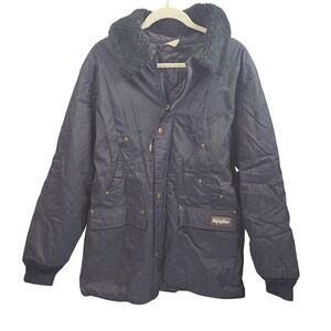 Vintage RefrigiWear Insulated Work Jacket Mens XXL Navy Blue Utility Patina 90s
